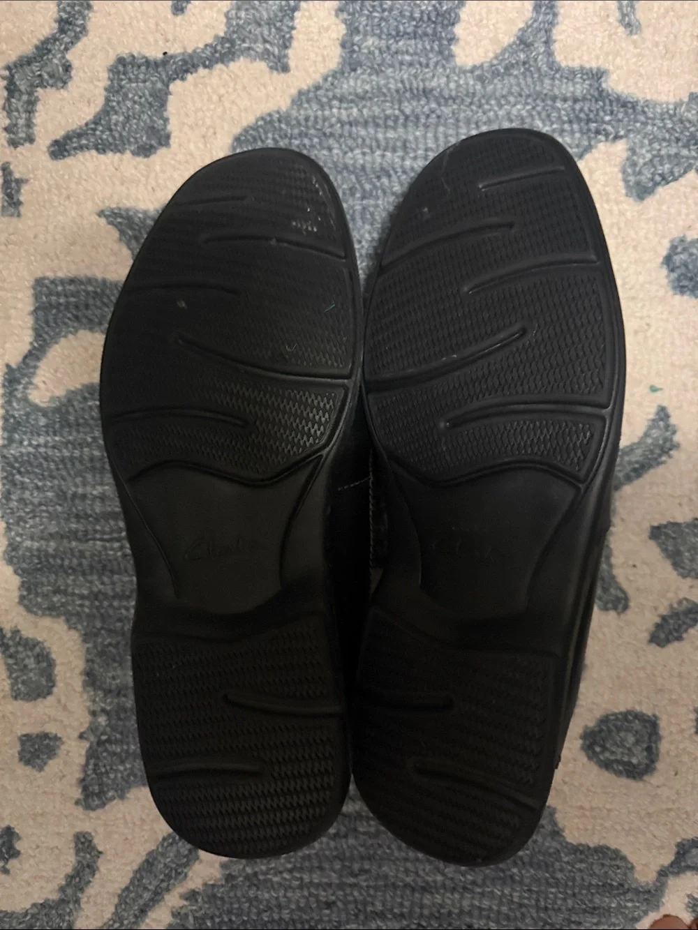 Men's Black Leather Slip-On Clark Dress Loafers